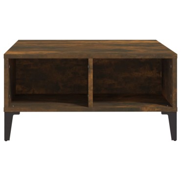vidaXL Τραπεζάκι Σαλονιού Καπνιστή Δρυς 60x60x30cm από Μοριοσανίδα 1 τεμ.