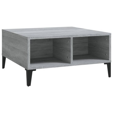 vidaXL Τραπεζάκι Σαλονιού Γκρι Sonoma 60x60x30cm από Επεξ. Ξύλο 1 τεμ.