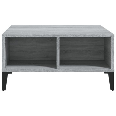 vidaXL Τραπεζάκι Σαλονιού Γκρι Sonoma 60x60x30cm από Επεξ. Ξύλο 1 τεμ.