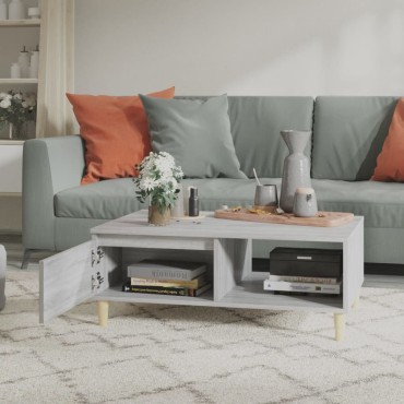 vidaXL Τραπεζάκι Σαλονιού Γκρι Sonoma 90x60x35cm Επεξεργασμένο Ξύλο 1 τεμ.