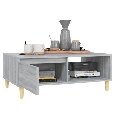 vidaXL Τραπεζάκι Σαλονιού Γκρι Sonoma 90x60x35cm Επεξεργασμένο Ξύλο 1 τεμ.