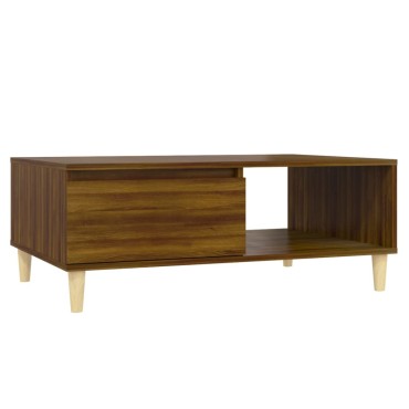 vidaXL Τραπεζάκι Σαλονιού Καφέ Δρυς 90x60x35cm από Επεξεργασμ. Ξύλο 1 τεμ.