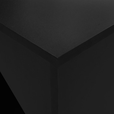 vidaXL Τραπέζι Μπαρ με Ράφι Μαύρο 115x59x200cm 1 τεμ.