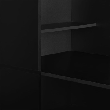 vidaXL Τραπέζι Μπαρ με Ράφι Μαύρο 115x59x200cm 1 τεμ.