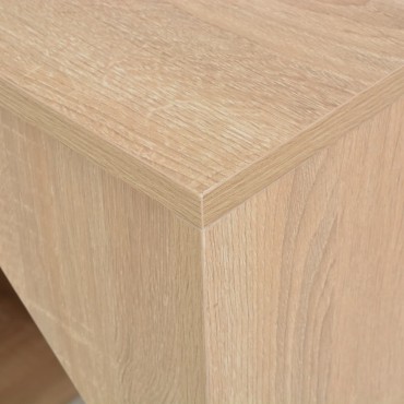 vidaXL Τραπέζι Μπαρ με Ράφι Χρώμα Δρυός 115x59x200cm 1 τεμ.