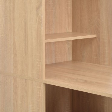 vidaXL Τραπέζι Μπαρ με Ράφι Χρώμα Δρυός 115x59x200cm 1 τεμ.