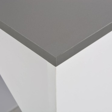 vidaXL Τραπέζι Μπαρ με Ντουλάπι Λευκό 115x59x200cm 1 τεμ.