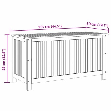 vidaXL Μπαούλο Αποθήκευσης Κήπου 113x50x58cm από Μασίφ Ξύλο Ακακίας 1 τεμ.
