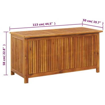 vidaXL Μπαούλο Αποθήκευσης Κήπου 113x50x58cm από Μασίφ Ξύλο Ακακίας 1 τεμ.