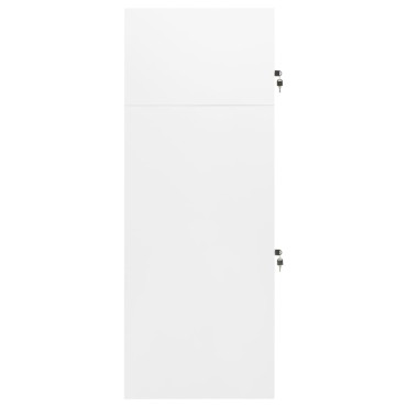 vidaXL Ντουλάπα για Σέλα Λευκό 53 x 53 x 140 εκ. Ατσάλινο
