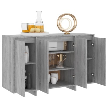 vidaXL Μπουφές Γκρι Sonoma 120x41x75cm από Μοριοσανίδα 1 τεμ.