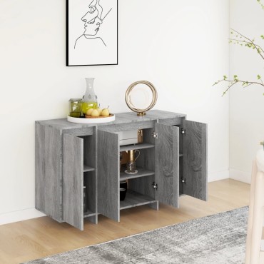 vidaXL Μπουφές Γκρι Sonoma 120x41x75cm από Μοριοσανίδα 1 τεμ.