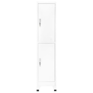 vidaXL Φοριαμός Λευκός 38x45x180cm Ατσάλινος 1 τεμ.