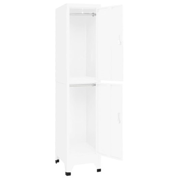 vidaXL Φοριαμός Λευκός 38x45x180cm Ατσάλινος 1 τεμ.