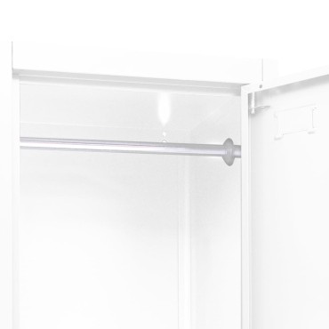 vidaXL Φοριαμός Λευκός 38x45x180cm Ατσάλινος 1 τεμ.