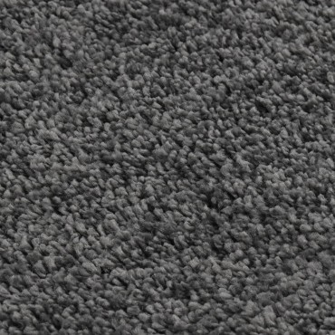 vidaXL Χαλί Shaggy Αντιολισθητικό Σκούρο Γκρι 80x150cm