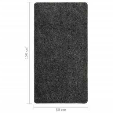 vidaXL Χαλί Shaggy Αντιολισθητικό Σκούρο Γκρι 80x150cm