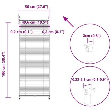 Σύστημα Σκίασης Πλισέ Λευκό 50 x 100 εκ.