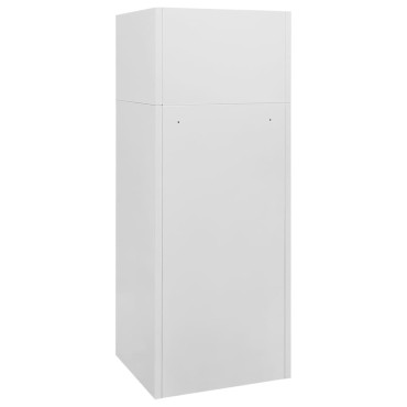 vidaXL Ντουλάπα για Σέλα Ανοιχτό Γκρι 53 x 53 x 140 εκ. Ατσάλινη