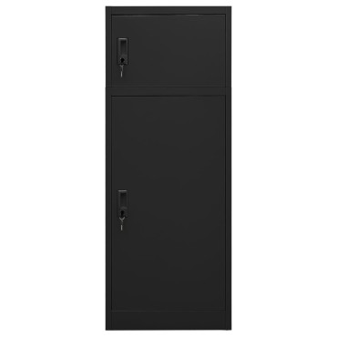 vidaXL Ντουλάπα για Σέλα Μαύρη 53 x 53 x 140 εκ. Ατσάλινη