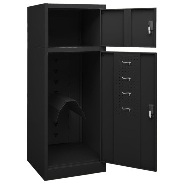 vidaXL Ντουλάπα για Σέλα Μαύρη 53 x 53 x 140 εκ. Ατσάλινη