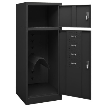 vidaXL Ντουλάπα για Σέλα Ανθρακί 53 x 53 x 140 εκ. Ατσάλινη
