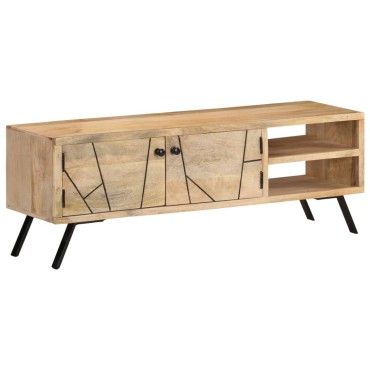 vidaXL Έπιπλο Τηλεόρασης 110x30x40cm από Μασίφ Ξύλο Μάνγκο