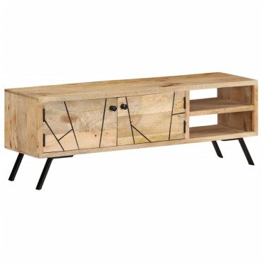 vidaXL Έπιπλο Τηλεόρασης 110x30x40cm από Μασίφ Ξύλο Μάνγκο