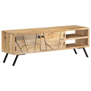 vidaXL Έπιπλο Τηλεόρασης 110x30x40cm από Μασίφ Ξύλο Μάνγκο