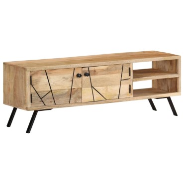 vidaXL Έπιπλο Τηλεόρασης 110x30x40cm από Μασίφ Ξύλο Μάνγκο