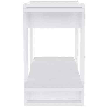 vidaXL Βιβλιοθήκη Ραφιέρα Λευκή 100x30x51cm Επεξεργασμένο Ξύλο 1 τεμ.