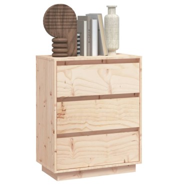 vidaXL Συρταριέρα 60x34x75cm από Μασίφ Ξύλο Πεύκου 1 τεμ.