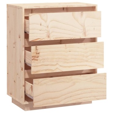vidaXL Συρταριέρα 60x34x75cm από Μασίφ Ξύλο Πεύκου 1 τεμ.