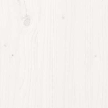 vidaXL Πλαίσιο Κρεβατιού Λευκό 140x190cm από Μασίφ Ξύλο Πεύκου 1 τεμ. - Μονό