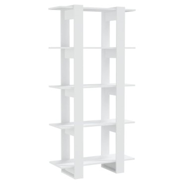 vidaXL Βιβλιοθήκη/Διαχωρ. Χώρου Λευκό 80x30x160cm Επεξ. Ξύλο 1 τεμ.