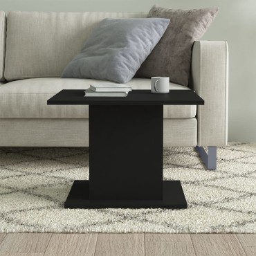 vidaXL Τραπεζάκι Σαλονιού Μαύρο 55,5x55,5x40cm Επεξεργασμένο Ξύλο 1 τεμ.