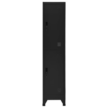 vidaXL Φοριαμός Μαύρος 38x45x180cm Ατσάλινος 1 τεμ.
