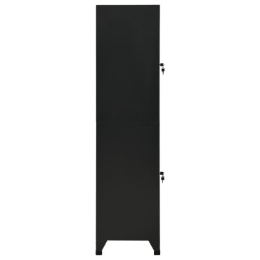 vidaXL Φοριαμός Μαύρος 38x45x180cm Ατσάλινος 1 τεμ.