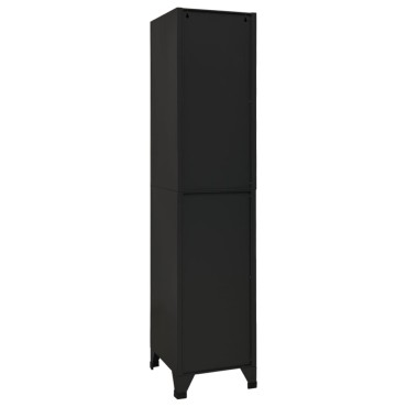 vidaXL Φοριαμός Μαύρος 38x45x180cm Ατσάλινος 1 τεμ.