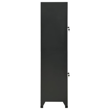 vidaXL Φοριαμός Ανθρακί 38x45x180cm από Ατσάλι 1 τεμ.