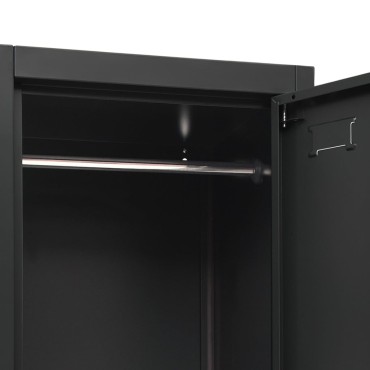 vidaXL Φοριαμός Ανθρακί 38x45x180cm από Ατσάλι 1 τεμ.