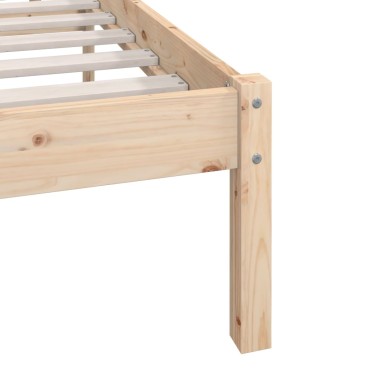 vidaXL Σκελετός Κρεβατιού Χωρίς Στρώμα 120x200 εκ Μασίφ Ξύλο