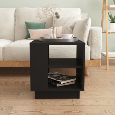vidaXL Τραπεζάκι Σαλονιού Μαύρο 40x40x43cm από Επεξεργασμένο Ξύλο 1 τεμ.