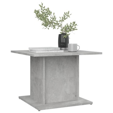 vidaXL Τραπεζάκι Σαλονιού Γκρι Σκυροδ. 55,5x55,5x40cm Επεξεργ. Ξύλο 1 τεμ.
