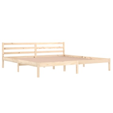 vidaXL Πλαίσιο Κρεβατιού 200x200cm από Μασίφ Ξύλο Πεύκου 1 τεμ. - Διπλό