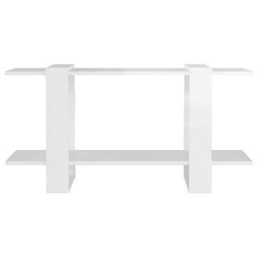 vidaXL Βιβλιοθήκη Ραφιέρα Γυαλ. Λευκό 100x30x51cm Επεξεργασμένο Ξύλο 1 τεμ.