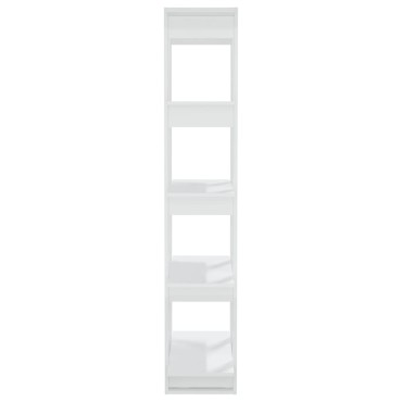 vidaXL Βιβλιοθήκη/Διαχωριστικό Γυαλιστερό Λευκό 80x30x160cm 1 τεμ.