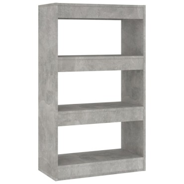 vidaXL Βιβλιοθήκη/Διαχωρισ. Χώρου Γκρι Σκυρ. 60x24x186cm Επεξ. Ξύλο 1 τεμ.