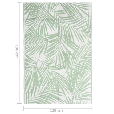 vidaXL Χαλί εξωτερικού χώρου ARAKIL Πράσινο 120x180 cm PP