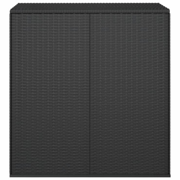 vidaXL Κουτί Μαξιλαριού Κήπου Μαύρο 100x49x103,5cm Ρατάν Πολυαιθ. 1 τεμ.